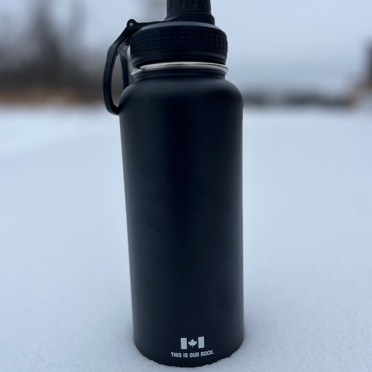 Stainless Steel 32oz CANADA ROCK Water Bottle