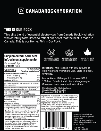 CANADA ROCK Electrolytes - 30 Servings